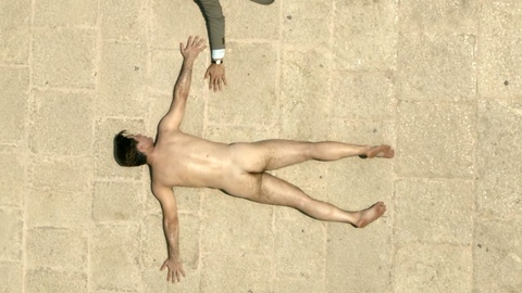 Pedro Alonso Nude in Berlin and the Lady with an Ermine. Butt, lying face down, nude. 201772