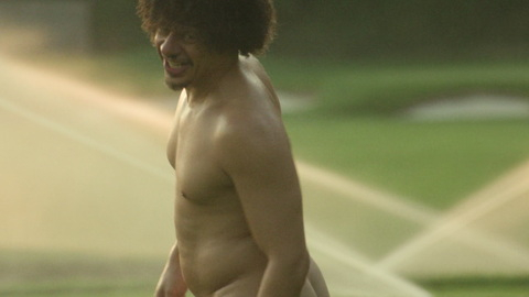 Marcus Pinchel from Little Brother Naked. Butt, Shirtless, afro, dad bod. 202199