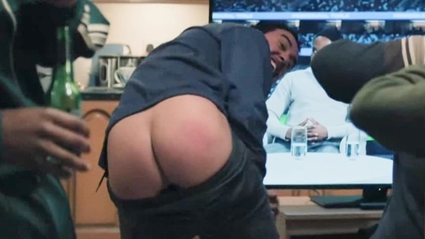 Tyler Dobbs Naked as Trent. Butt, bent over, mooning. 202359