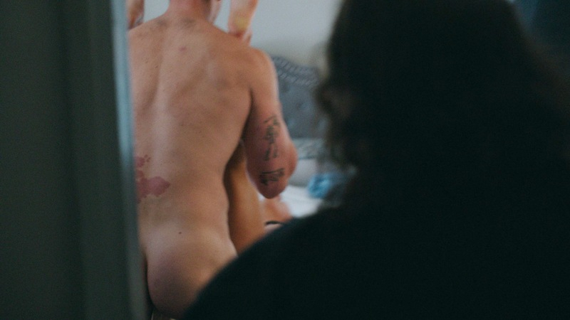 Evan Mulrooney Naked as Cecilia Petrush. Butt, bedroom, birth mark. 202551