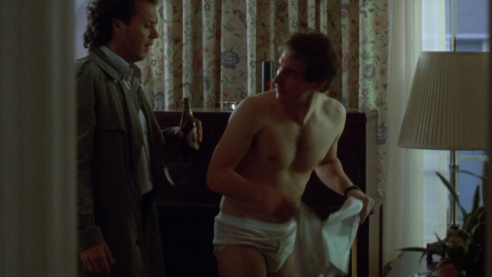Sexiest Brian Benben Scene in Clean and Sober. Bulge, Shirtless, Underwear. 76999