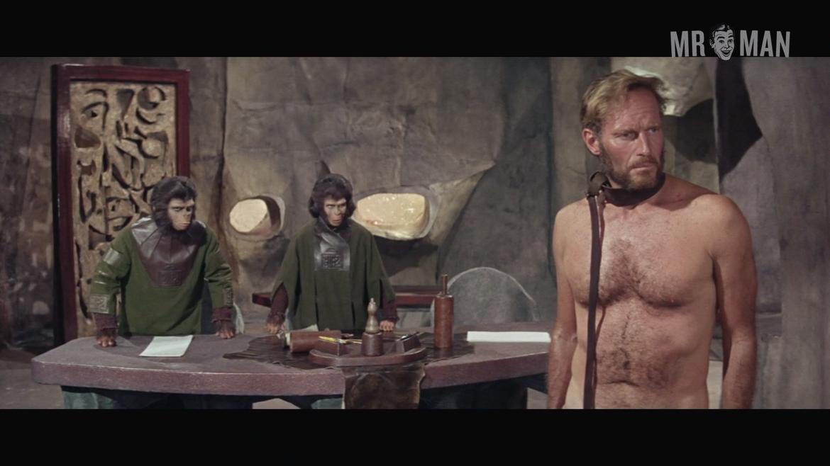 Charlton Heston in Planet of the Apes (1968) Butt Sexy Shirtless Penis Balls Butt 7957