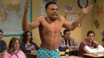 Saturday Night Live's Sexiest Scenes with Chance the Rapper. Shirtless, Underwear. 22350