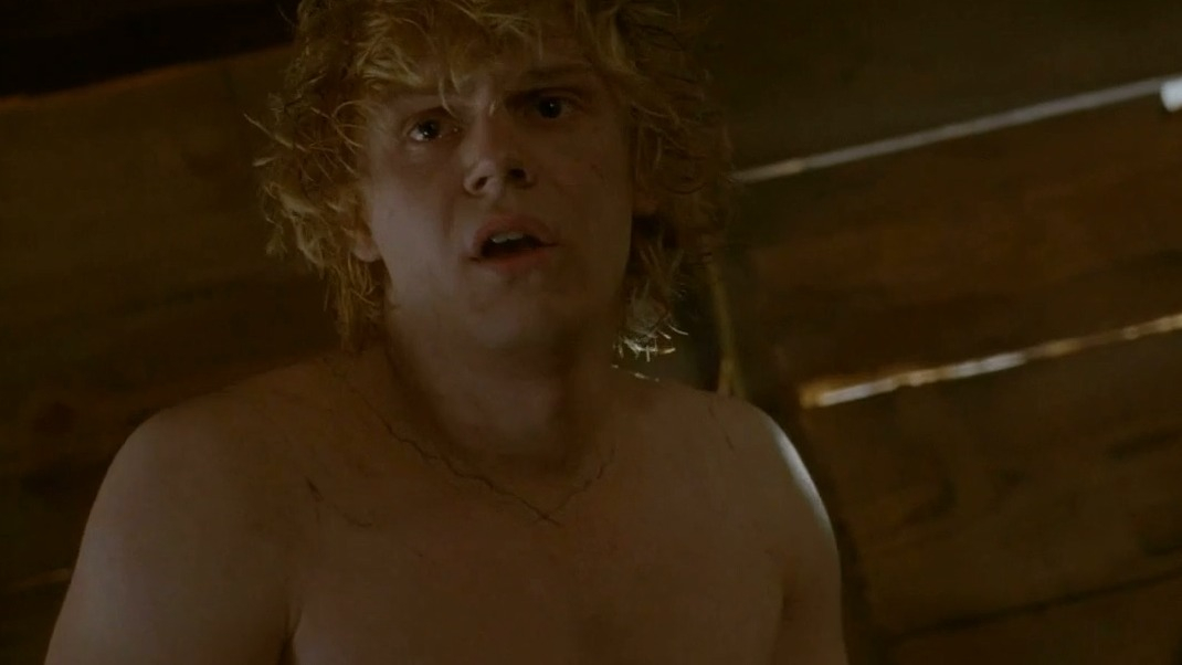 Evan Peters Naked in American Horror Story. Butt, Sexy, Shirtless, gay, straight. 3355