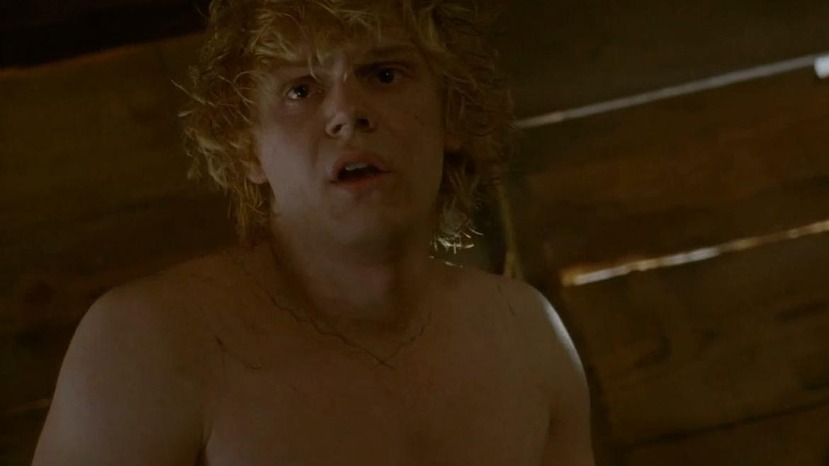 Evan Peters Naked in American Horror Story. Butt, Sexy, Shirtless, gay, straight. 3355