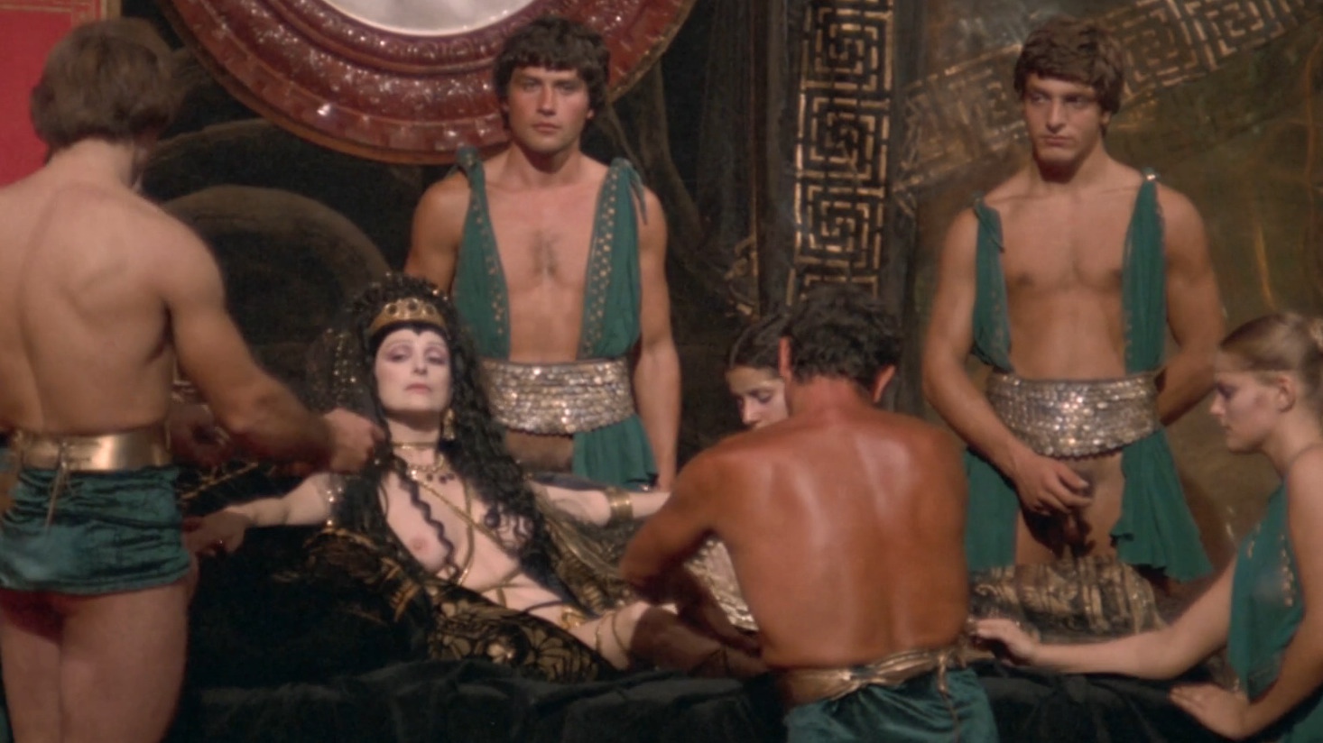 Malcolm McDowell Naked as Caligula. Penis, balls, bulge. 80247