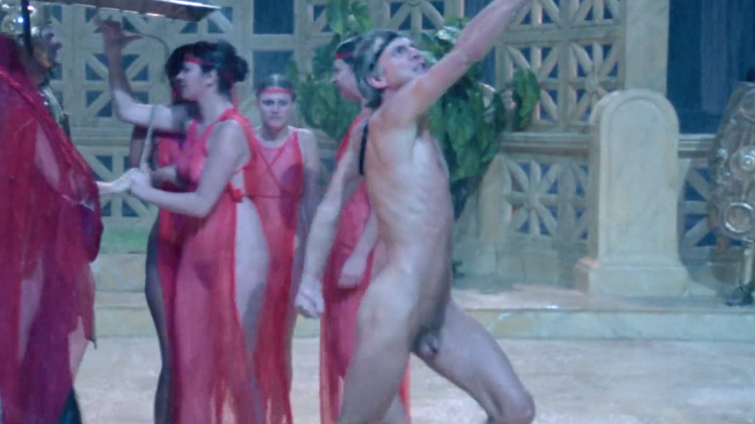 Malcolm McDowell Nude as Caligula. Balls, Butt, Penis, Shirtless, Straight, bulge, butthole. 524