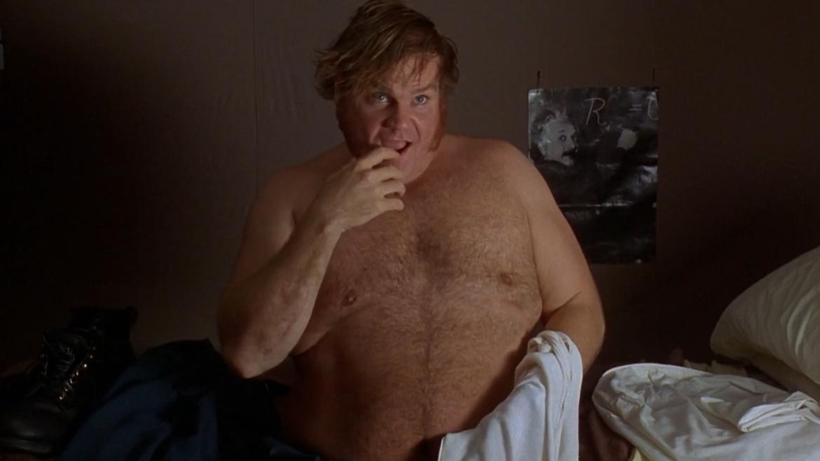Hottest Chris Farley Scene in Billy Madison. Shirtless. 82076