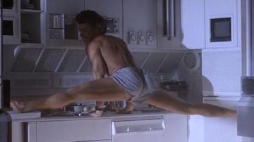 Jean-Claude Van Damme in Timecop (1994) Shirtless Underwear Butt Sexy 8060