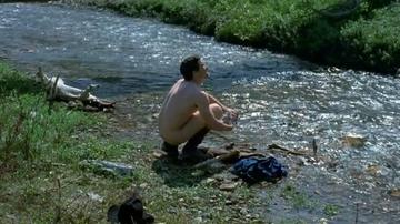 Jake Gyllenhaal in Brokeback Mountain (2005) Butt Shirtless Balls Body Double 1478