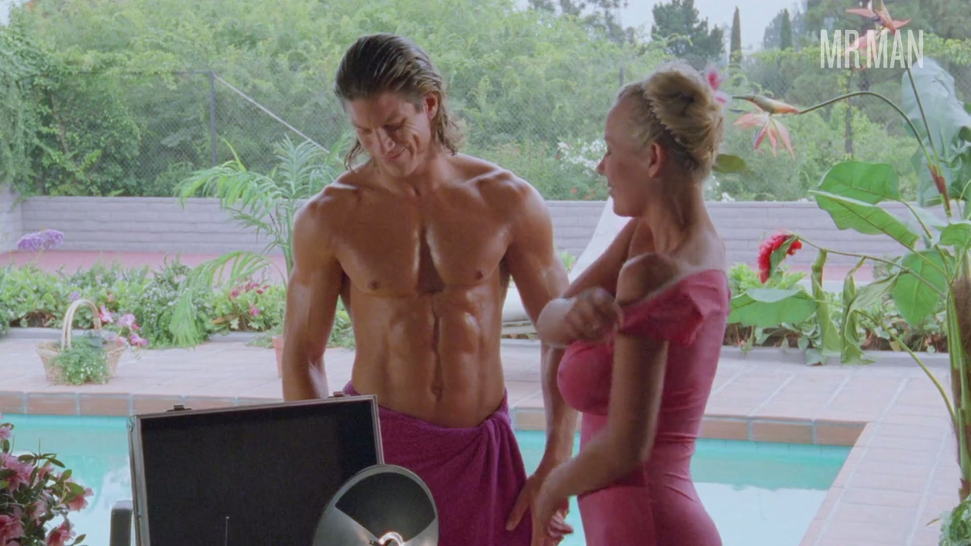 Hottest Paul Logan Scene in L.E.T.H.A.L. Ladies: Return to Savage Beach. Shirtless, bulge*, sexy*. 53864
