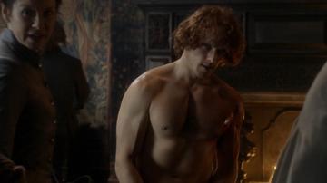 Hottest Jamie Fraser Scenes. Shirtless, butt, gay. 22167