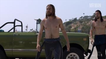 Sexiest Ben Robson Scene in Animal Kingdom. Shirtless, bathing suit, bulge. 73765
