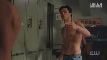 K.J. Apa, Charles Melton in Riverdale (2017-2023) Shirtless Bathing Suit Bulge 29994