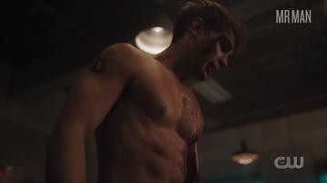 K.J. Apa in Riverdale (2017-2023) Shirtless Bathing Suit Bulge 31536