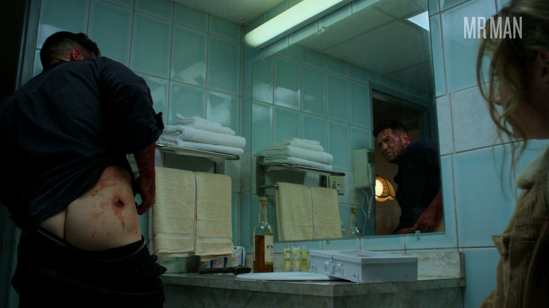 Jon Bernthal Naked as Frank Castle / Punisher. Butt, sexy, shirtless. 29805