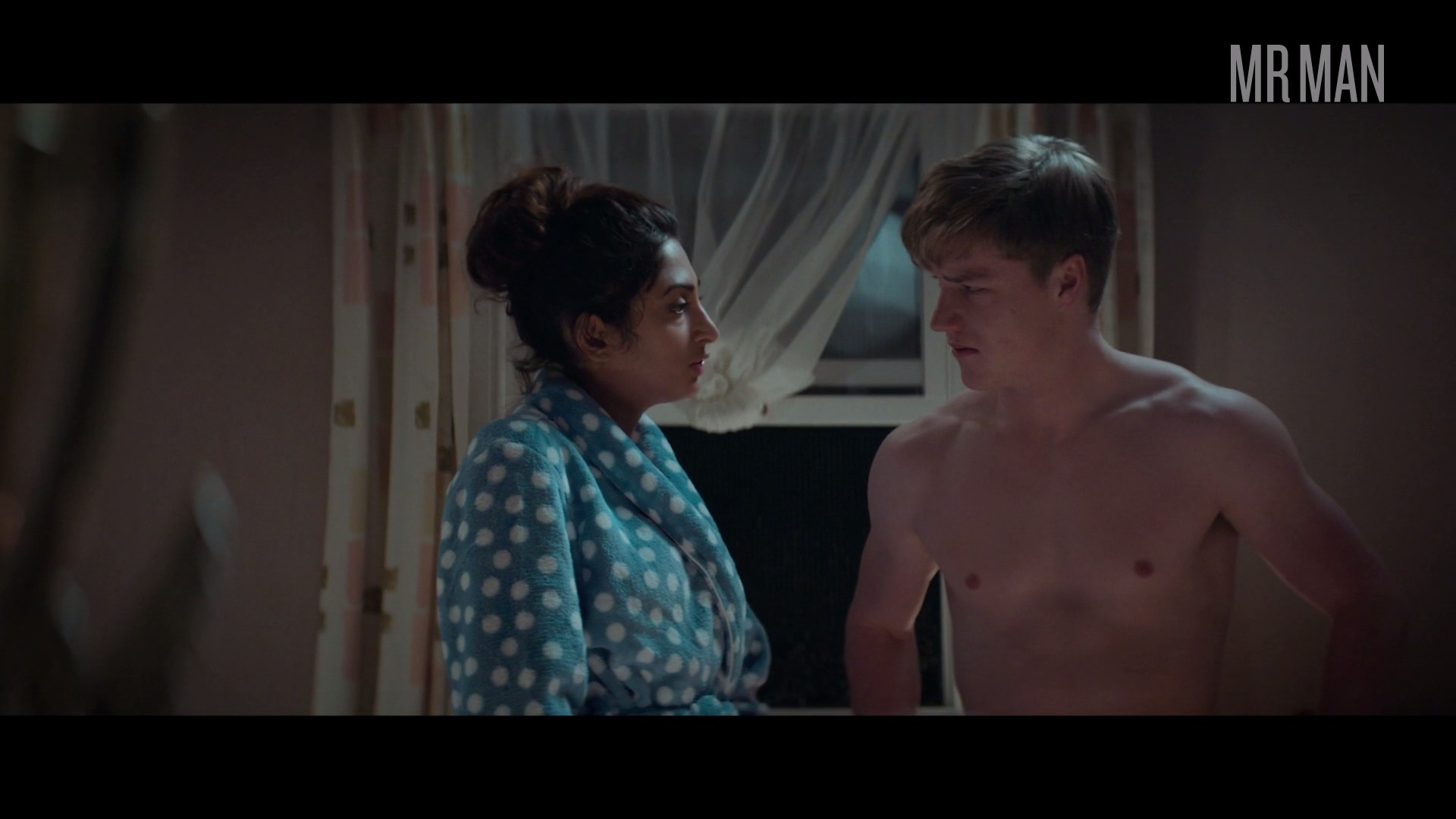 Hottest Sam Gittins Scene in Await Further Instructions. Shirtless, Underwear. 28658