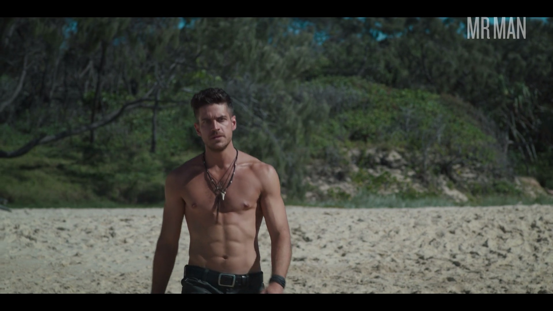 Hottest Marco Pigossi Scene in Tidelands. Shirtless, bathing suit, butt. 28748