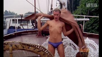Helmut Berger in Dorian Gray (1970) Bathing Suit Bulge Shirtless Bathing Suit Bulge 29147