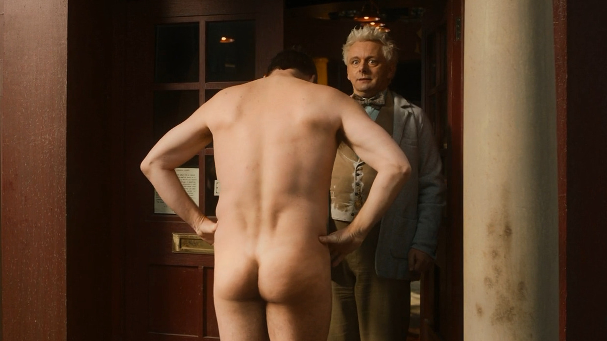 Gabriel from Good Omens Naked. Butt, Shirtless. 76571
