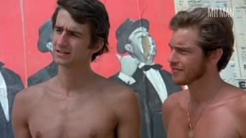 Sam Waterston, Robie Porter in Three (1969) Bathing Suit Shirtless Bathing Suit Butt 35430