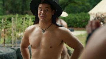 Tony Cavalero, Adam DeVine in The Righteous Gemstones (2019-2025) Shirtless Balls Bulge 68772