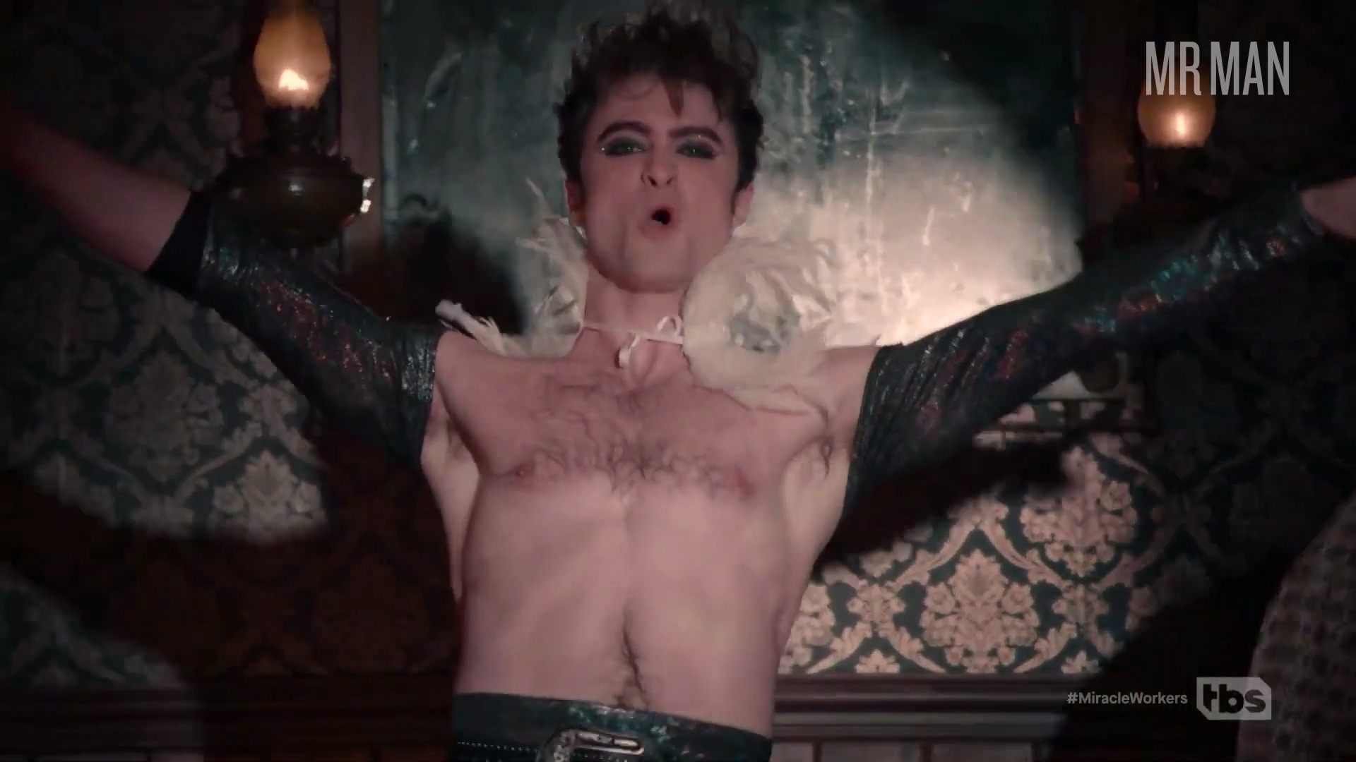 Hottest Daniel Radcliffe Scene in Miracle Workers. Sexy, Shirtless, bulge, underwear. 63614