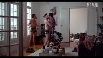 Kelner Macêdo, Felipe Frazão, Lucas Drummond in Todxs Nós (2020) Gay Sexy Bulge Shirtless Underwear Body Double Bulge 47847