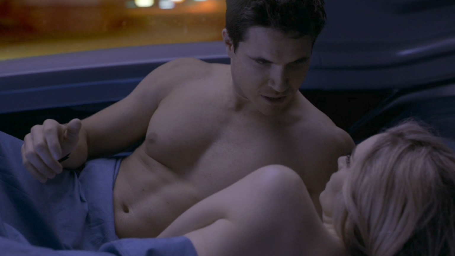 Upload's Sexiest Scenes with Robbie Amell. Shirtless, Straight, body double, butt. 48726