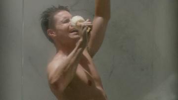 Hottest Robbie Amell Scene in Upload. Shirtless, body double, butt. 77354