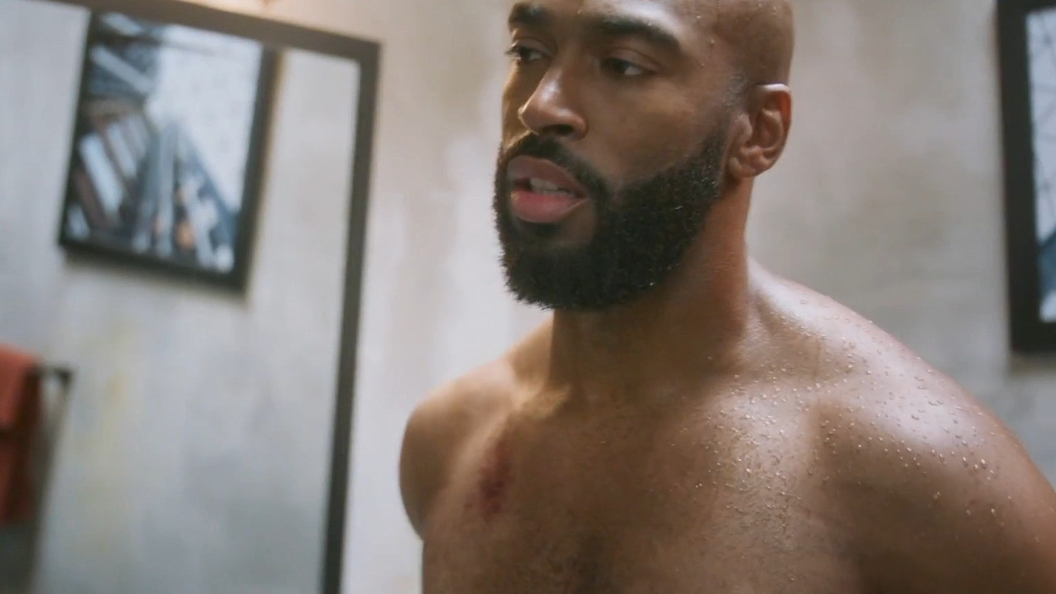 Sexiest Monti Washington Scene in Bruh. Shirtless, butt, sexy. 79915