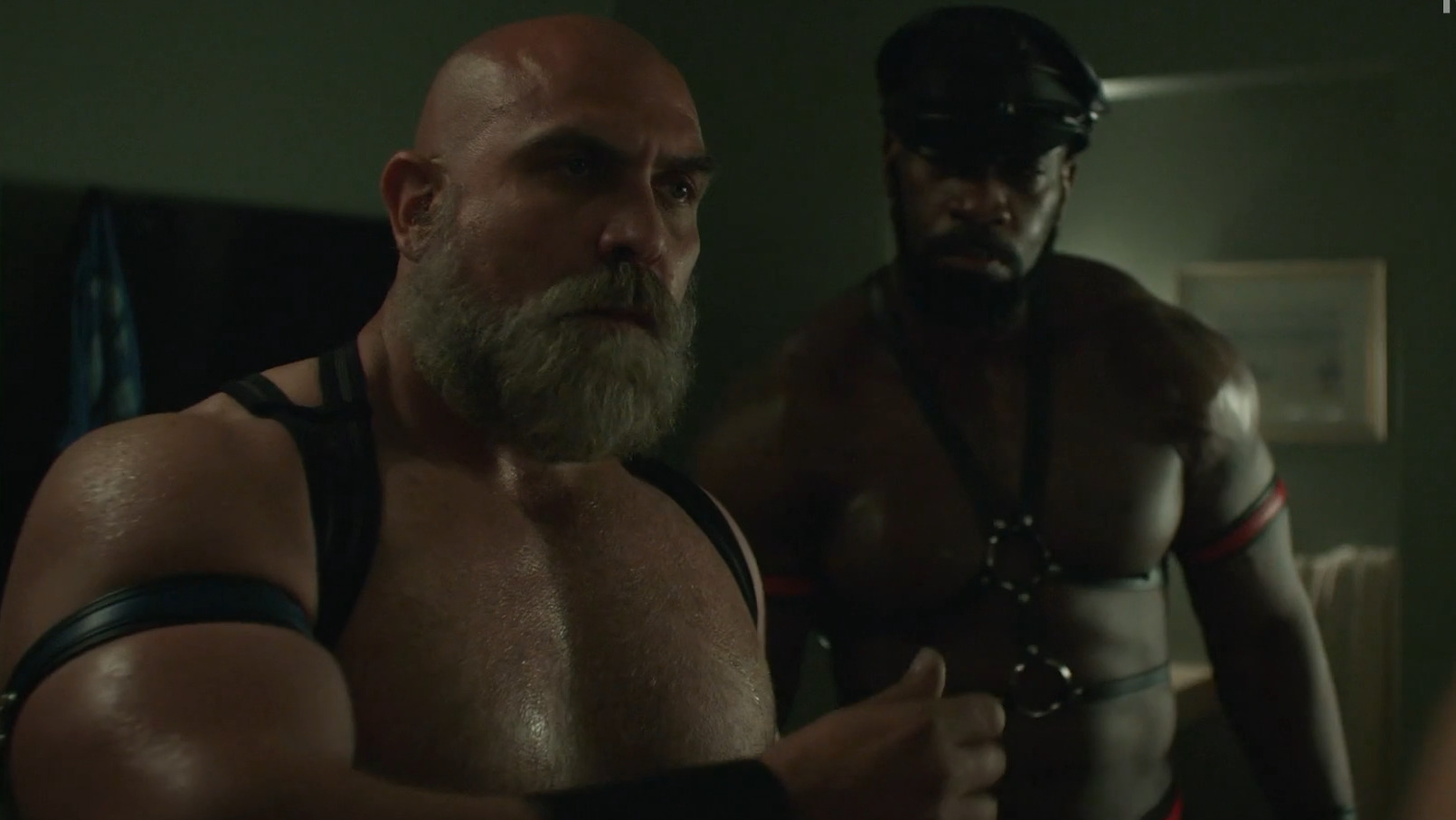 Mark Haynes Naked as Leather Daddy #2. Gay, Shirtless, Underwear, Butt. 50667