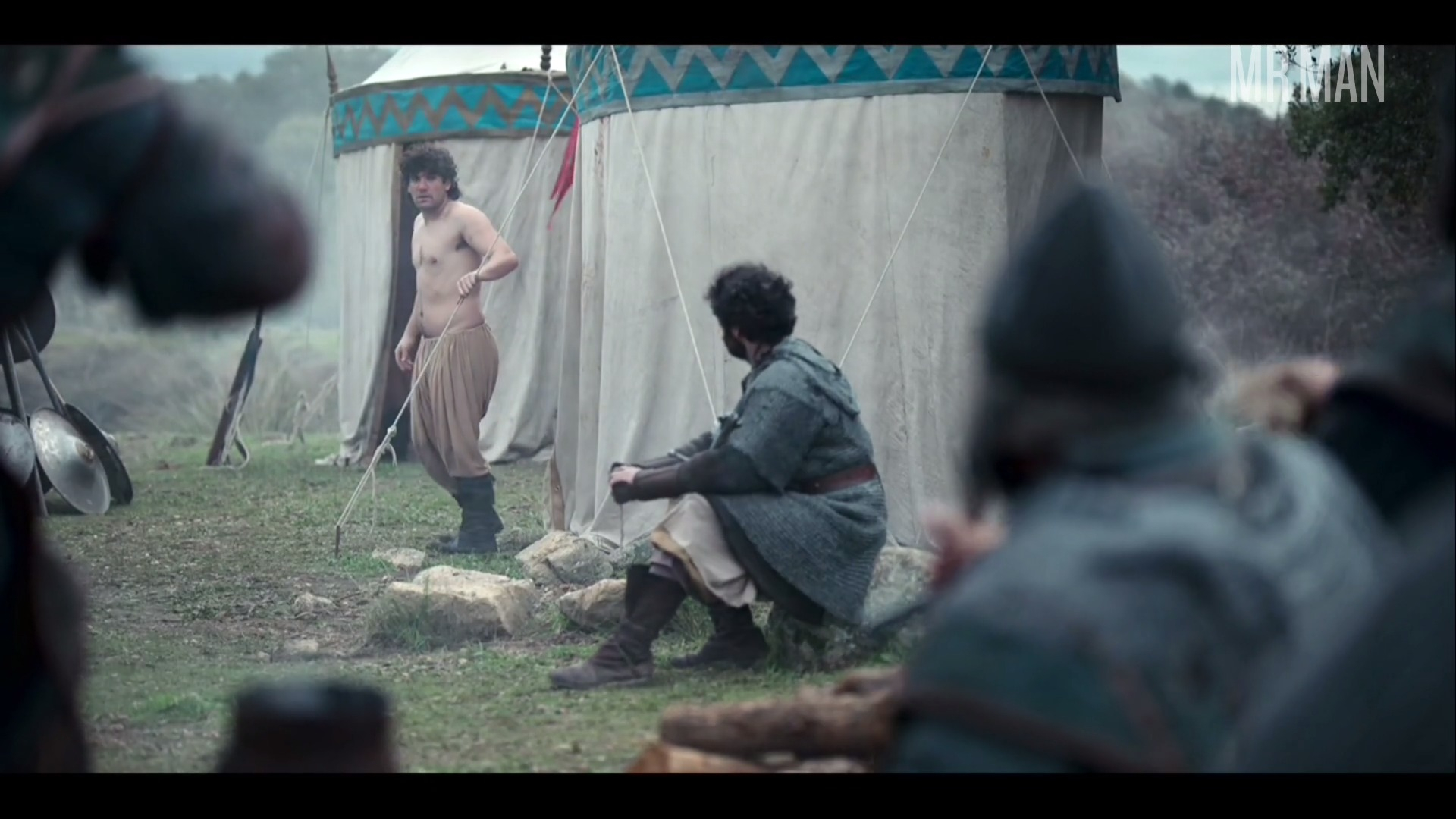Sexiest Scenes of Álvar Fáñez from El Cid. Shirtless. 63005