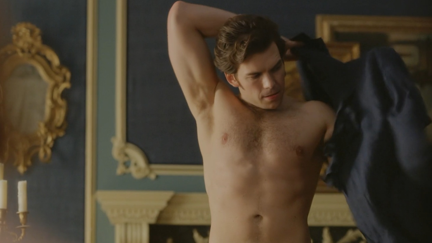 Sexiest Luke Newton Scene in Bridgerton. Sexy, Shirtless, Straight, butt. 79345