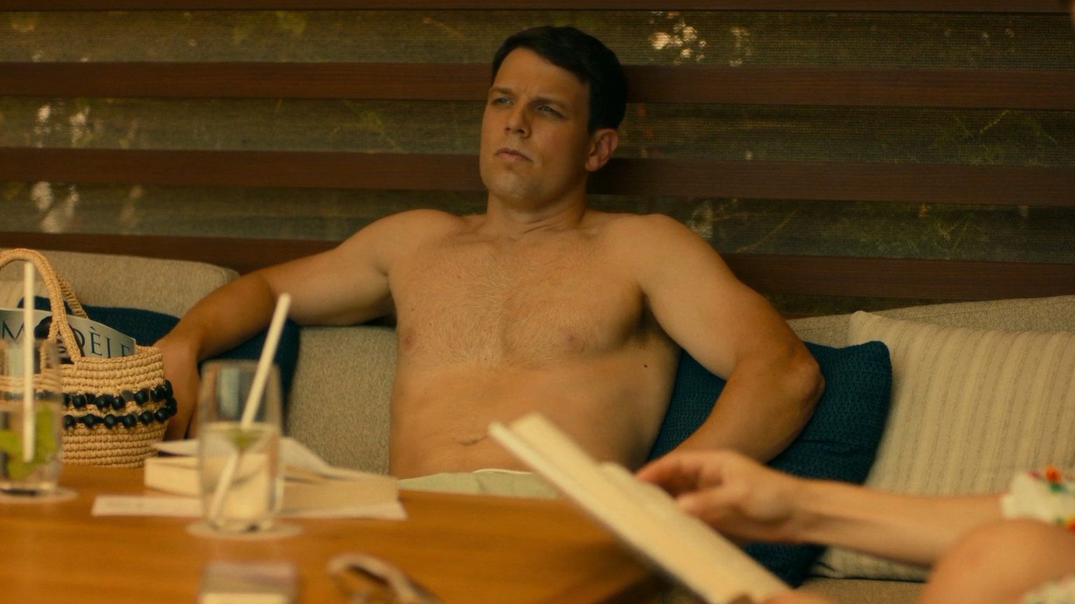Hottest Jake Lacy Scene in The White Lotus. Shirtless, bathing suit, butt. 63734