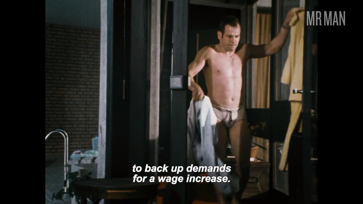 Hottest Klaus Löwitsch Scene in World on a Wire. Bathing Suit, Bulge, Shirtless. 63194