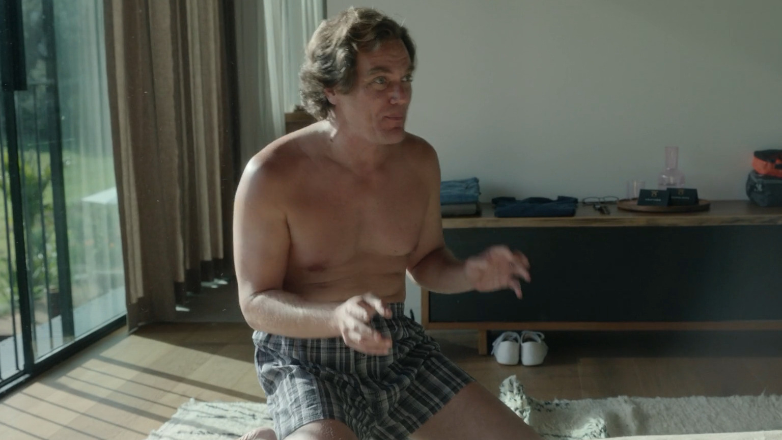 Hottest Michael Shannon Scene in Nine Perfect Strangers. Shirtless. 64592