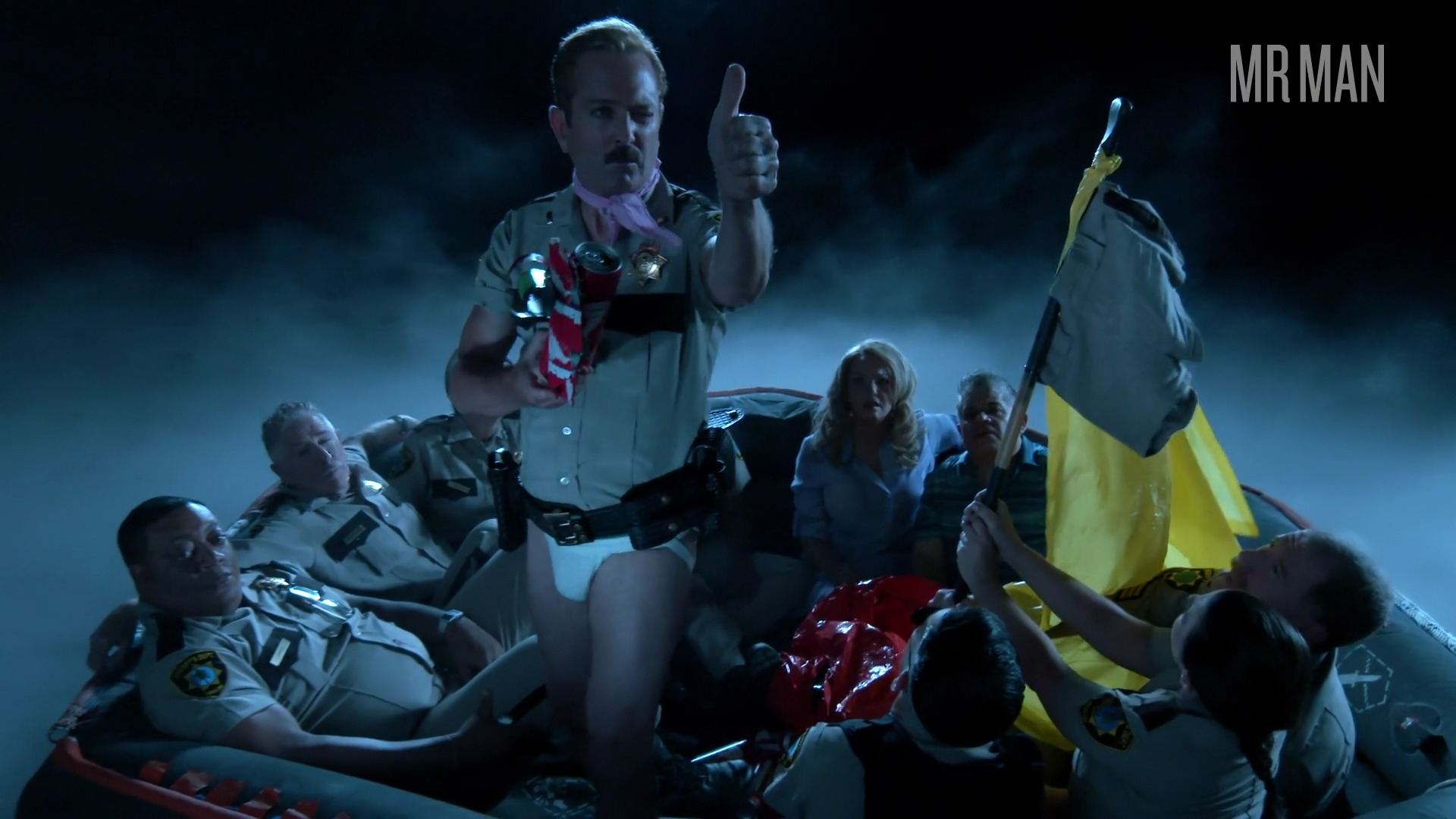 Reno 911! The Hunt for QAnon's Sexiest Scenes with Cedric Yarbrough. Underwear, sexy, shirtless. 68400