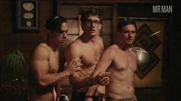 Nathan Castle, Michael Lawrence Potter, Eden Classens in Slumber Party Massacre (2021) Shirtless Butt Shirtless 69156