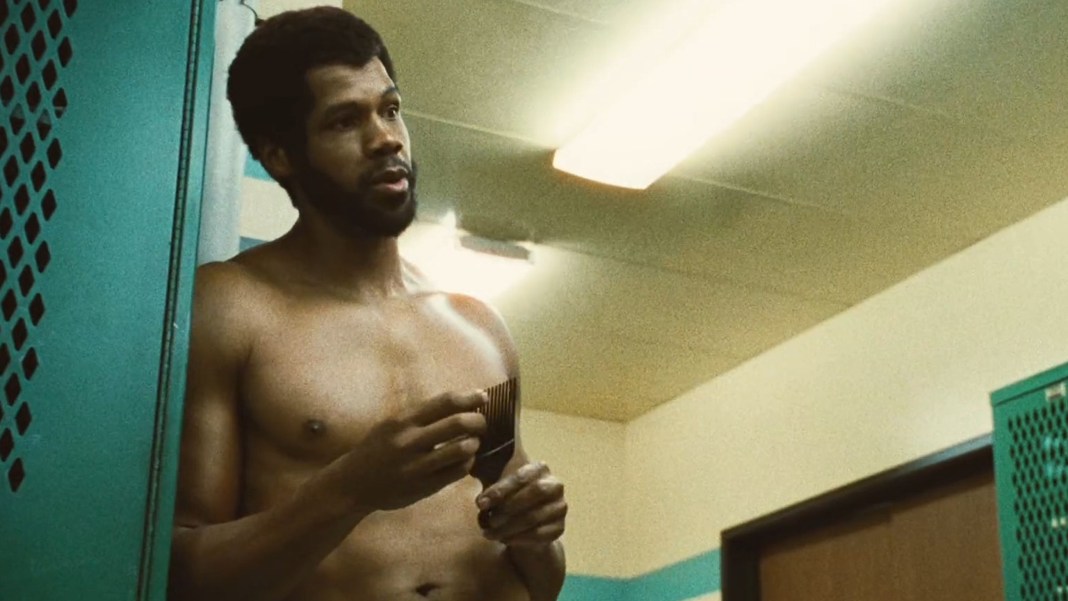 Sexiest Newton Mayenge Scene in Winning Time: The Rise of the Lakers Dynasty. Shirtless, Underwear, butt. 76729