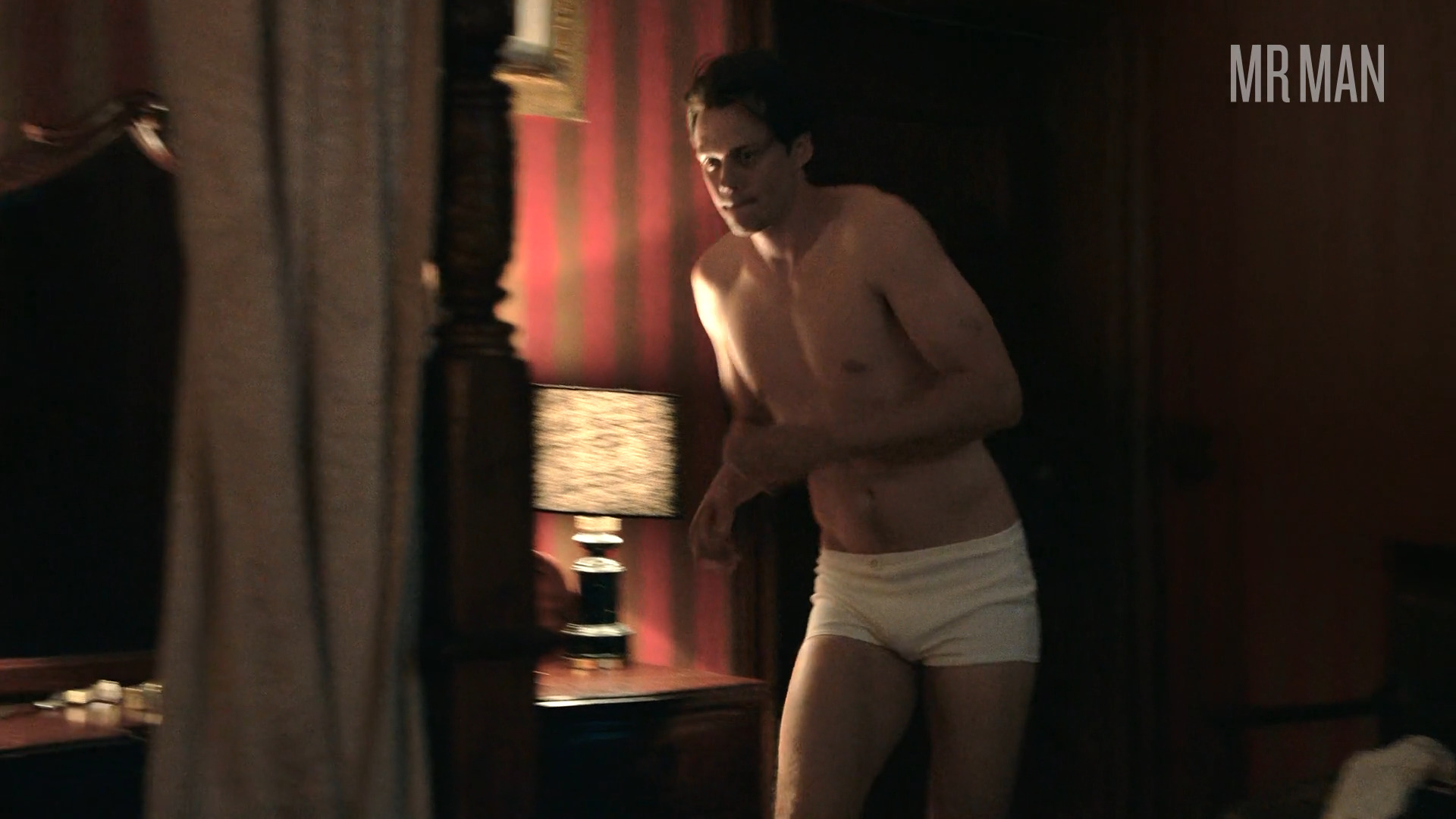 Bill Skarsgård Naked as Clark Olofsson. Bulge, Butt, Shirtless, Straight, Underwear, sexy. 71835