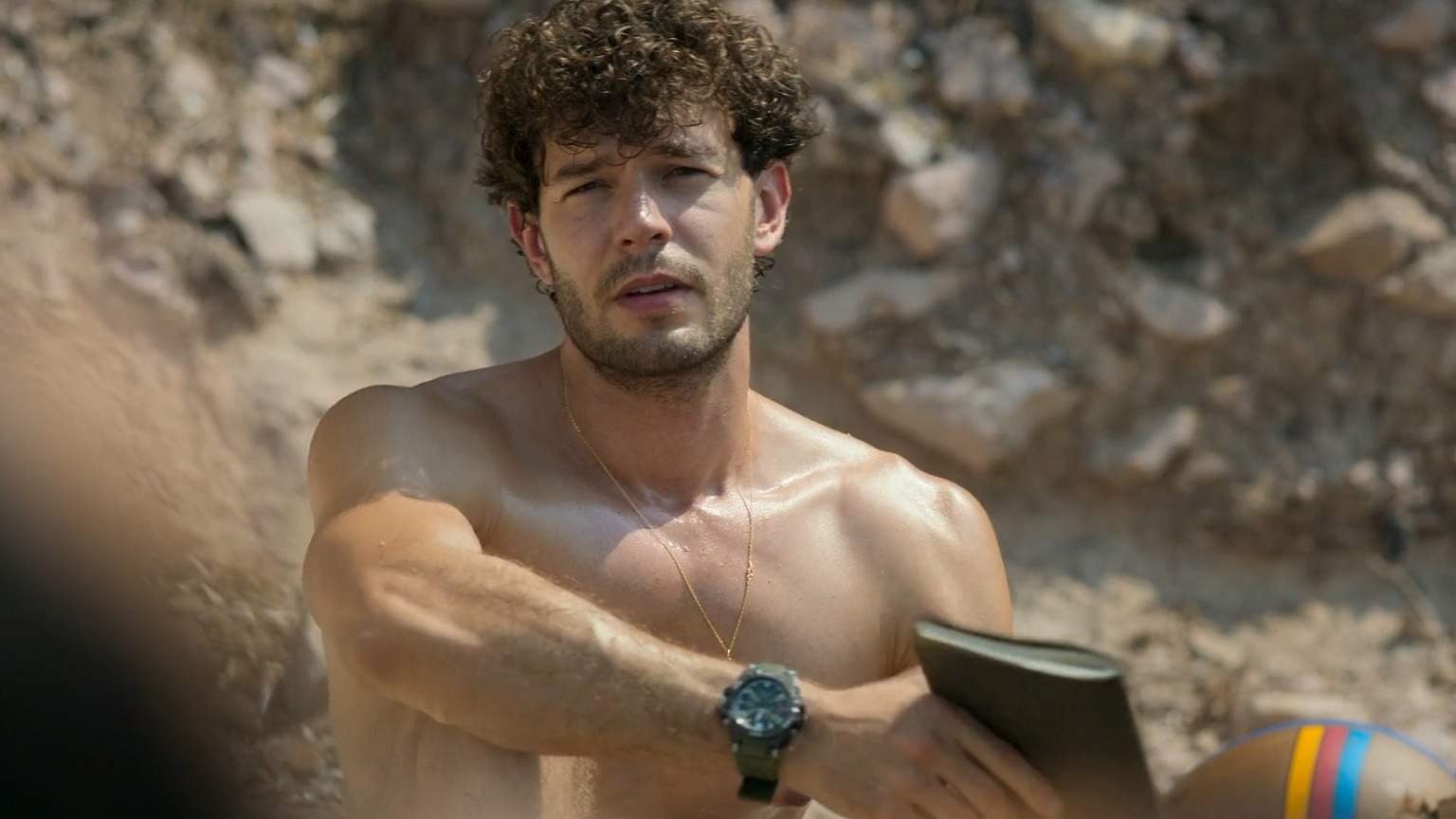 Sexiest Aytaç Şaşmaz Scene in Another Self. Bathing Suit, Shirtless, bulge, straight. 79543