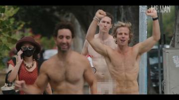 John Parr, Michael Klimkowski, Tom Allen in Chad and JT Go Deep (2022) Shirtless Balls Bathing Suit 73776