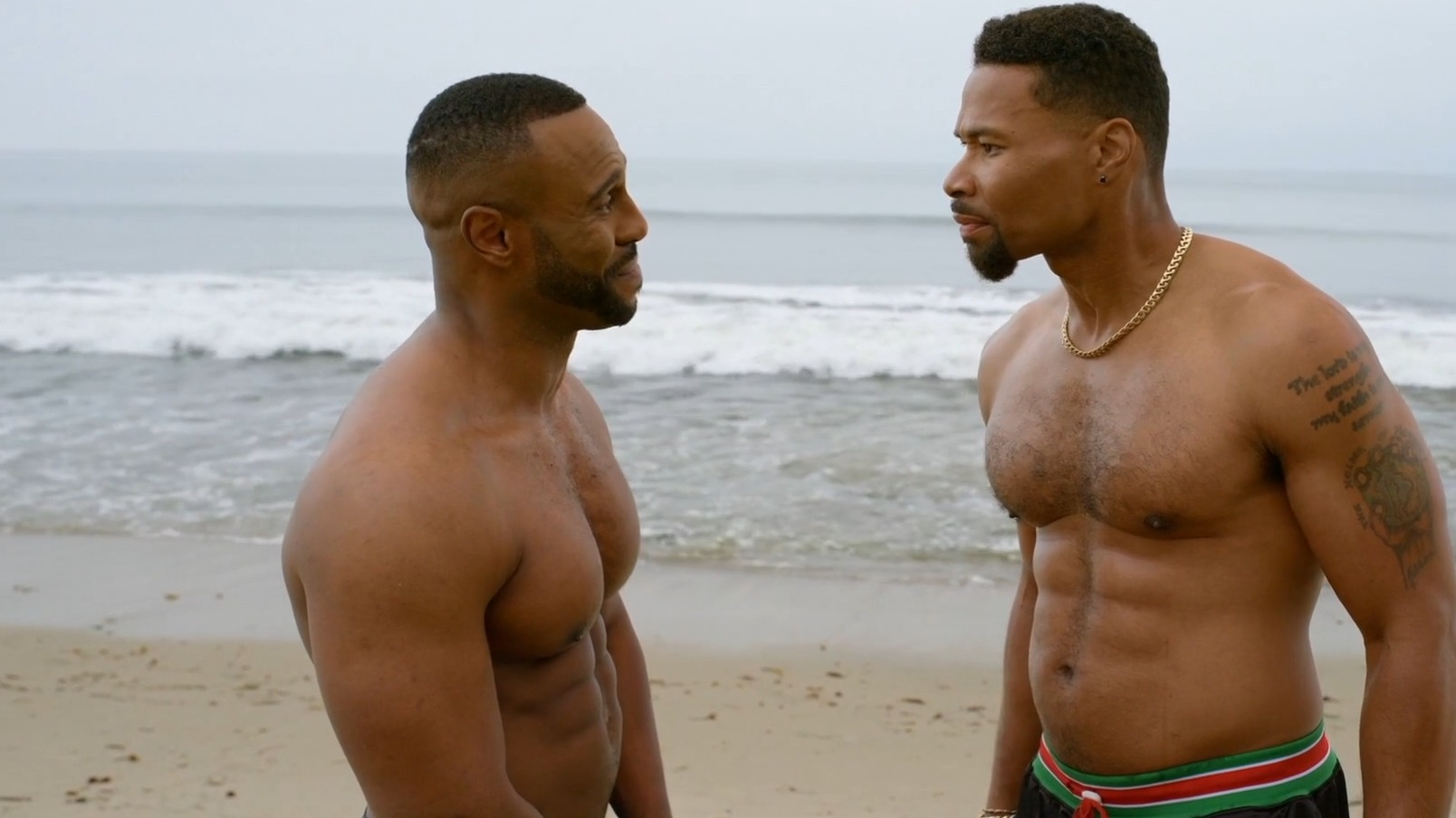 Sexiest Scenes of Martin Britton from The Black Hamptons. Shirtless, bathing suit, sexy. 77771