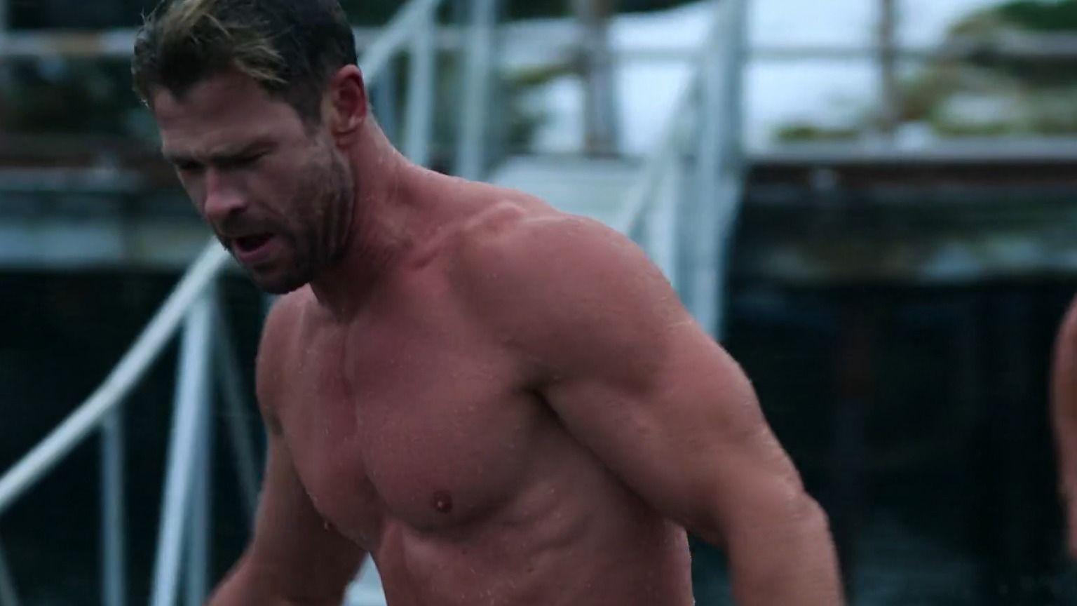 Limitless's Sexiest Scenes with Chris Hemsworth. Shirtless, bathing suit, sexy. 74364