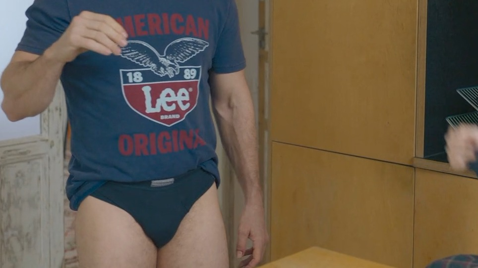 Sexiest Raúl Tejón Scene in Alpha Males. Underwear, bathing suit, bulge. 83779