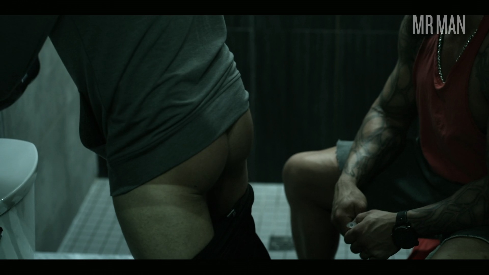 Paul Harris from The Fight Machine Naked. Butt, penis, prosthetic. 75203