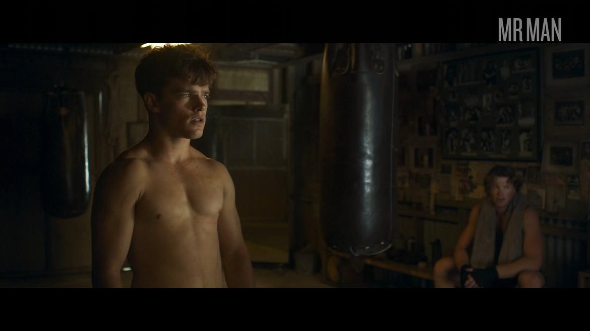 Sexiest Jordan Oosterhof Scene in Punch. Shirtless, bathing suit, butt. 75883
