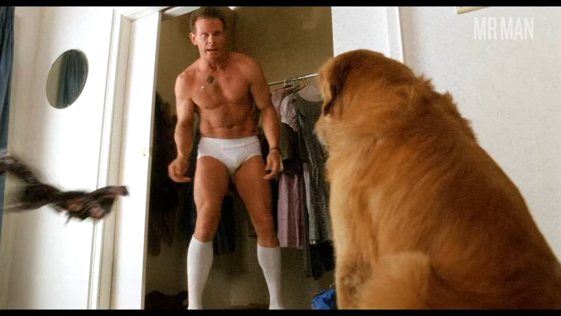Sexiest Marc Singer Scene in Watchers II. Bulge, Sexy, Shirtless, Underwear. 76309