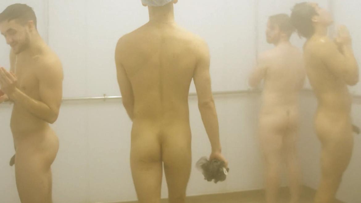 Rufus Shaljean, Tayler Marshall, James Campbell, Jack McGinn, Gregory Fung, Felipe Gebara Pachecho in Patterns (2023) Butt Penis Shirtless Balls Balls
